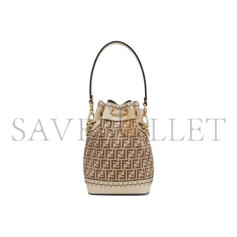 F**di mon tresor bucket bag zucca suede mini brown 8bs010ahjgf1fi0 (18*12*10cm)